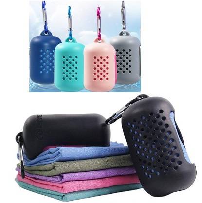 quick dry and ice cold towel with silicone bag quick dry and ice cold towel with silicone bag